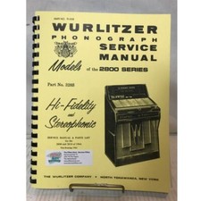 Wurlitzer 2800 And 2810 Jukebox Service Manua...