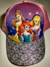 Disney Princess girls pink Baseball style cap hat snapback NEW