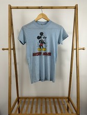 VTG 80s Mickey Mouse Disney Double Sided Graphic Paper Thin Burn Out T-Shirt