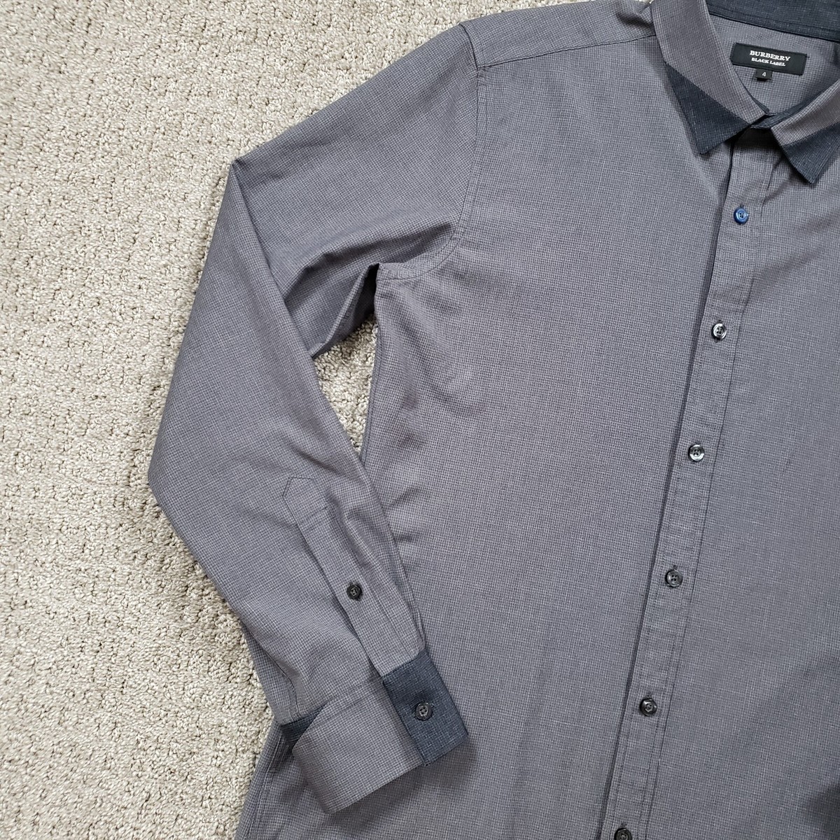 Burberry Shirt Mens Medium size 4 Button up Contrast Trim Burberry Shirt Mens Medium size 4 Button up Contrast Trim