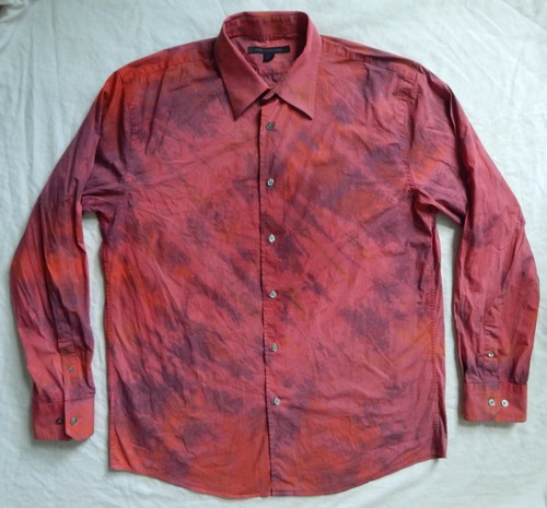 Tie Dye Pink Purple Long Sleeve Button 