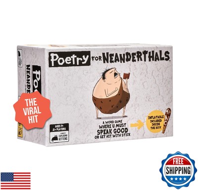 Exploding Kittens Presents Poetry for Neanderthals - Family Card Game for Adu