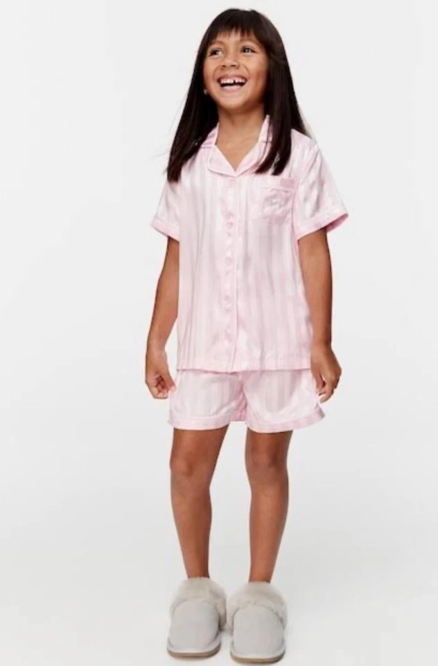 BNWT PETER ALEXANDER GIRLS KIDS SATIN PJ SET SIZE 3 (PINK) RRP $79.95 - Image 3 of 4