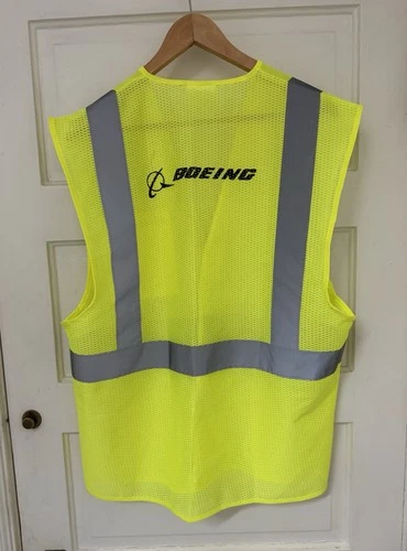Boeing Aircraft Safety Vest Neon Yellow- size Adult Medium  - product listing photo