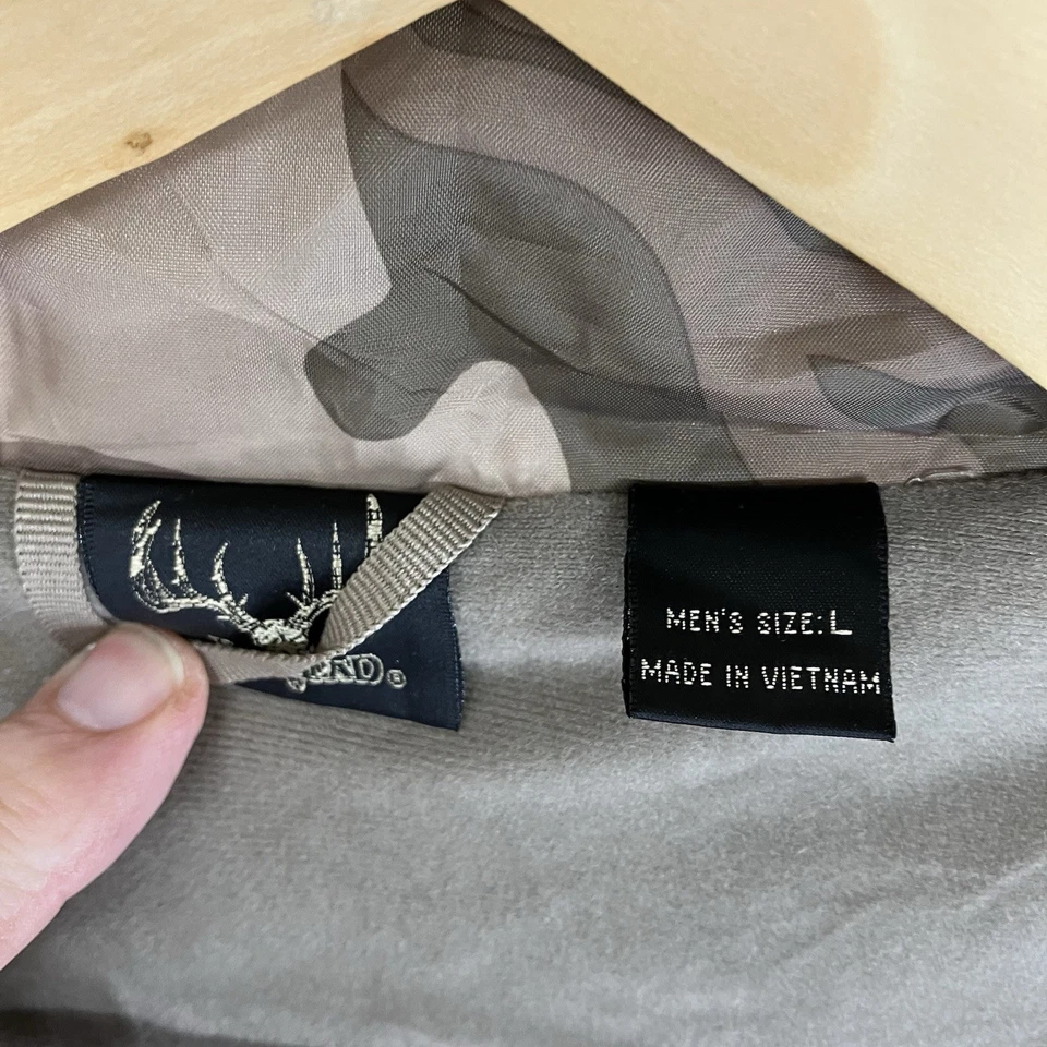 Chaqueta acolchada camuflada grande para hombre forro acolchado de caza bolsillos con cremallera pelirroja Foto 4 de 4