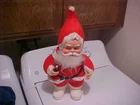 Vintage Rushton Coca-Cola Santa Claus Doll White Boots Plush Rubber Face 1950`s