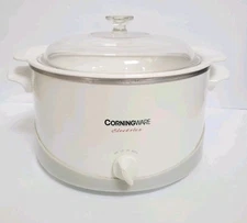 Corning Ware Electric Slow Cooker Crock Pot Model #SC-5038  White  M4943