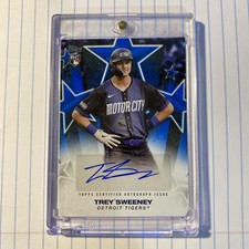 2025 Topps Series 1 #Baseball Stars Autographs Trey Sweeney Blue 65/150 (AU,RC)