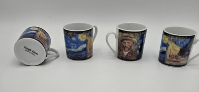 Van Gogh Expresso Coffee Cups Demitasse Gogh Gear Scream Scene Set of 4