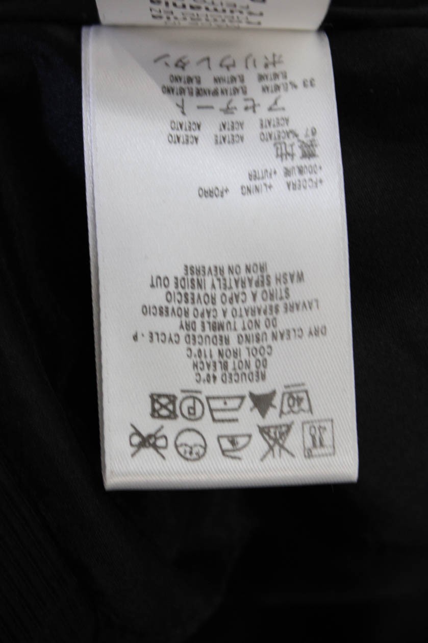 RED Valentino Womens Cotton Ruffle Hem Strapless Mini Dress Black Size 40 thumbnail 6