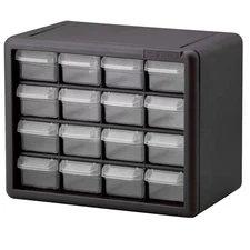Plastic Drawer Storage Cabinet for Small Parts, 10 1/2 In. W X 6 1/2 In. D X 8 1