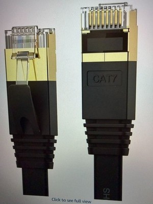 CAT7 Ethernet cable flat, RJ45 high speed cord for laptops, PC, routers, modem