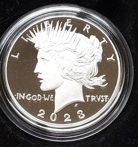 2023-S $1 Peace Silver Dollar Proof w/ Box, OGP & COA