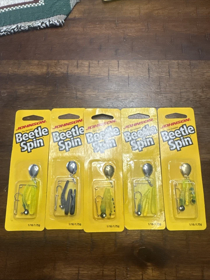 Johnson Beetle Spin BSVP 1/16 унции Несколько цветов лот из 5 новый - Изображение 3 из 3