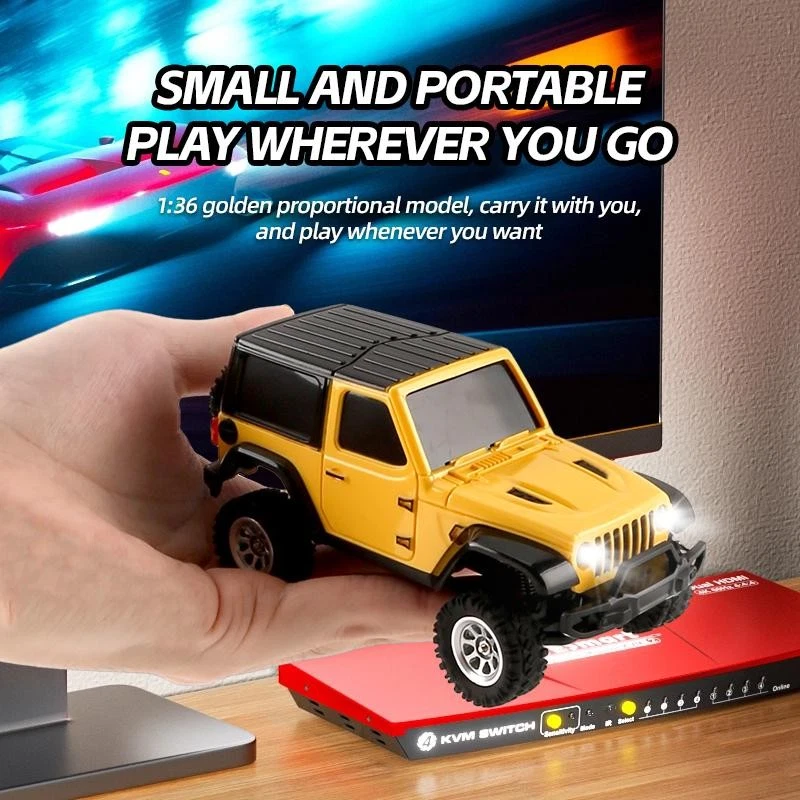 2.4G 1/36 3601 RC Rock Crawler 4WD Mini Off Road Car Vehicle Light Battery Radio - Image 4 of 4