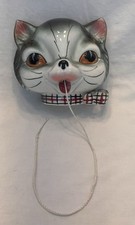 Vintage Cat Face Twine String Scissors Holder Wall Hanging Kitschy Japan MCM