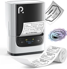 POLONO PM220S Label Maker Machine with Tape, 2 Inch Bluetooth Thermal Label