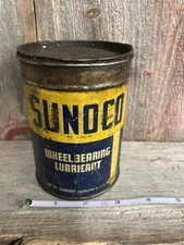 1 Pound Sunoco Grease Can Sun Oil Company Automotive Lubricant Bearing Grease