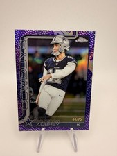 2025 Topps Chrome Football Brandon Aubrey Football Leather Purple Refractor /75