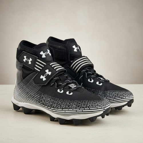 Under Armour Mens Football Cleats Highlight Franchise Black White 5.5Y Youth