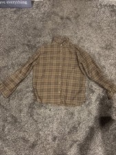 Brown Men s Flannel Button Down Long Sleeve