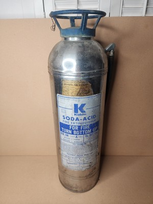 Vintage Kidde Fire Extinguisher Soda Acid Chrome Empty Altlanta Georgia 1970