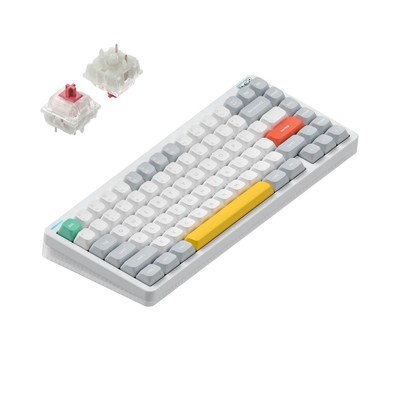 Nuphy Halo75 v2 Kabellose Mechanische Tastatur, Ionic White, QWERTY US, Red