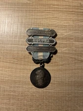 Médaille Coloniale, argent, 3 agrafes Koufra, Côte des Somalis (1940-41, Vichy)