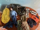 Vintage 1964 GI Joe Doll Lot Brown Hair Accessories Clothes