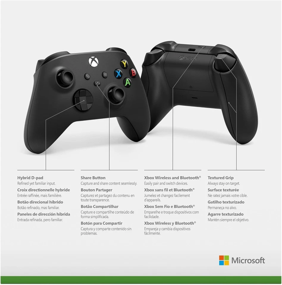 Controller Wireless per Microsoft XBOX SERIE X/S Carbon Black QAT-00009 - Immagine 3 di 3