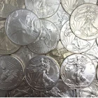 $1 American Silver Eagle 1 oz Random Year, Off Quality / Slight Haze (Lot of 5)