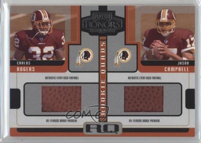 2005 Playoff Honors Footballs 37/75 Jason Campbell Carlos Rogers #RQ-2 4e8