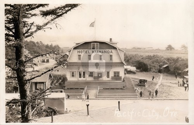 #ad Hotel Kiwanda Pacific City Oregon 1925 1942 RPPC Photo Postcard COPY $4.95