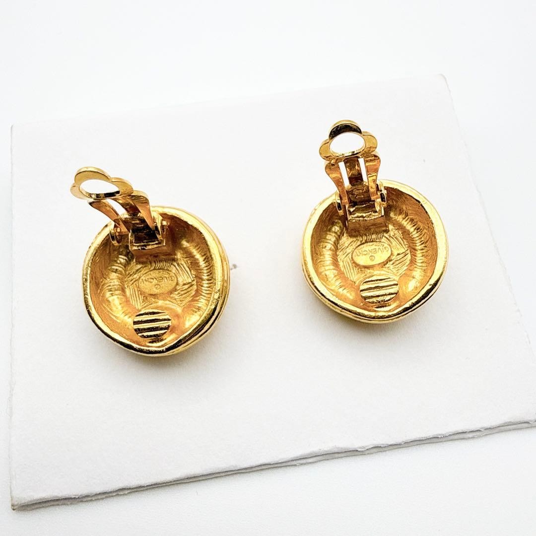 GIVENCHY 3006-3 Earrings Color Stone Pink Gold Vintage Rare Japan Limited thumbnail 7