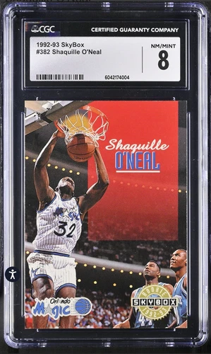 1992-93 Skybox #382 Shaquille O'Neal Magic RC Rookie HOF CGC 8