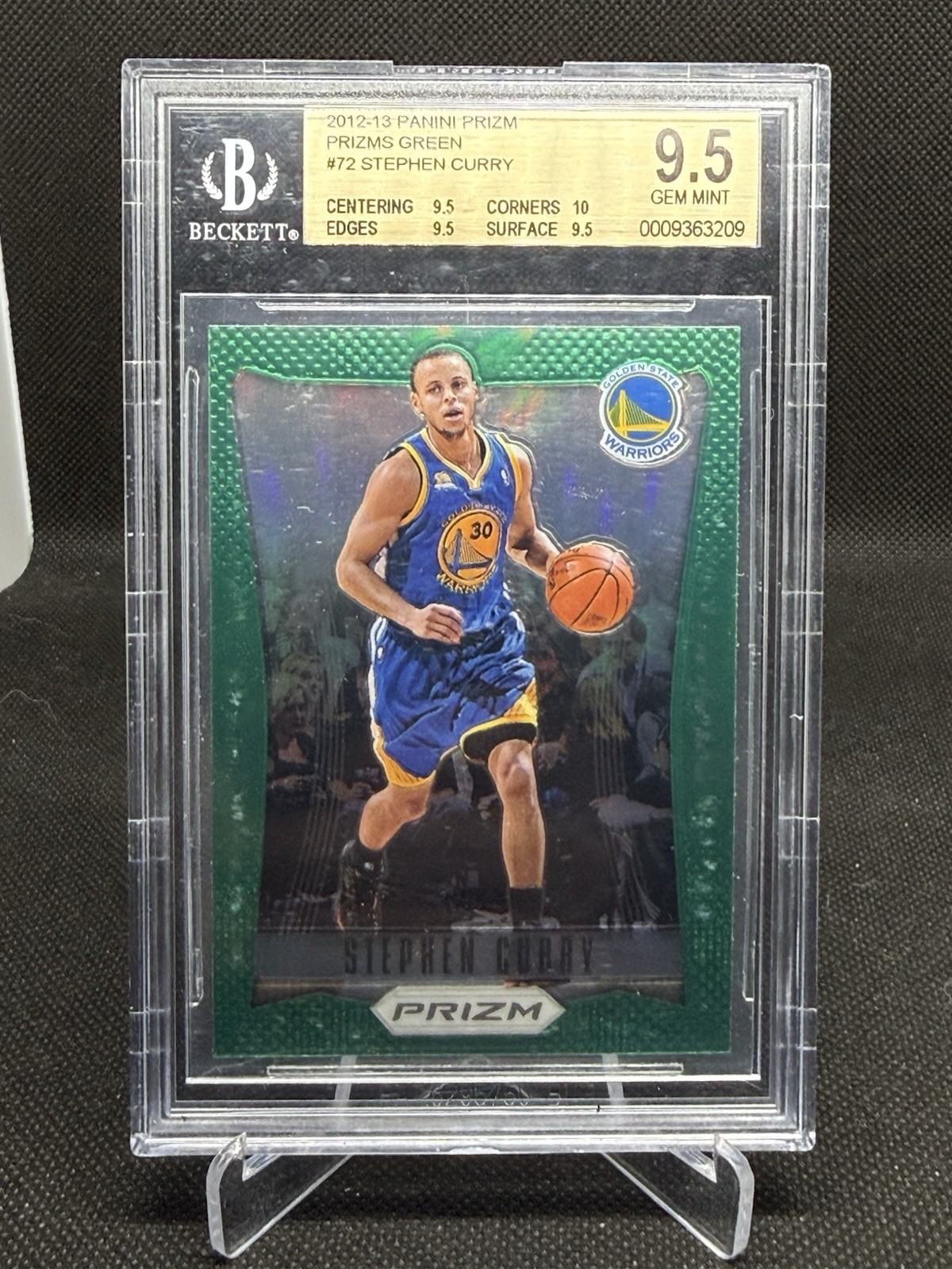 2012 Panini Prizm Stephen Curry Green Prizm BGS 9.5  TRUE GEM PLUS