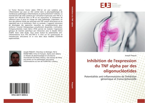Joseph Paquet | Inhibition De L'expression Du TNF Alpha Par Des OligonucléOtides-image