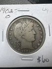 1902 O Barber Head Silver Half Dollar