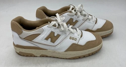 New Balance 550 Mens Sneakers White & Beige Athletic Shoes Size 10.5 US