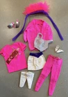 Vintage 1985 Barbie And The Rockers outfit WITH hard to find earrings!  #1140