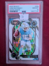 2024 Panini Select - Club Level Ladd McConkey #268 White Shock Prizm /199 (RC)