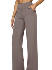 Yogahose Damen Weite Hose mit Taschen Hohe Taille Stretchkleid Lässige Jogg8294