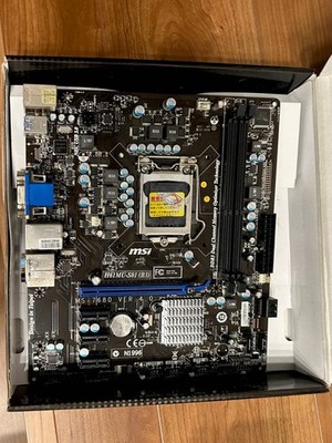 MSI H61M-E33 (B3) Micro ATX MB LGA1155 DDR3 Socket Intel CPU Untested
