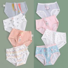 4-Pack Little Girls' Underwear Toddler Stretch Soft Cotton Panties Kids Briefs