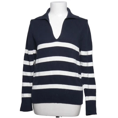 Banana Republic, pull en tricot, taille : S, bleu/blanc, coton, rayures #hR9 - Photo 1/4