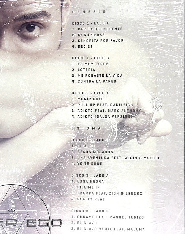 Prince Royce – "Alter Ego"  2022 RE - Latin 3xLP - RUBY/MILKY CLEAR -  NEW - Image 4 of 4