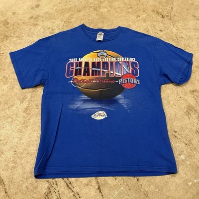 NBA Detroit Pistons 2005 Back To Back Eastern Conference Champs T-shirt Large