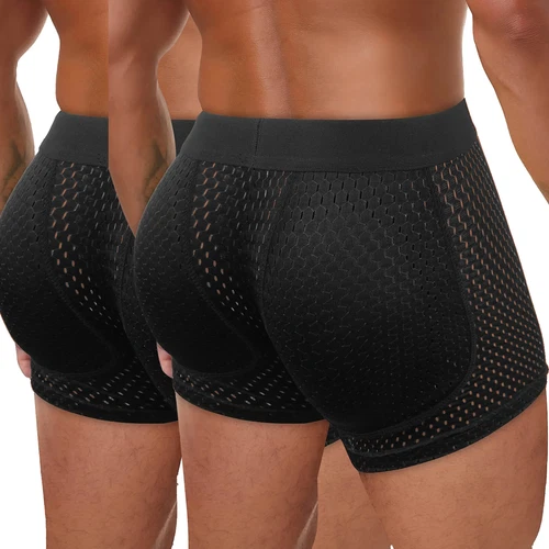 Mens Padded Underwear Buttock Butt Lifter Body Shaper Hip Enhancer Boxer Briefs - Picture 17 of 22