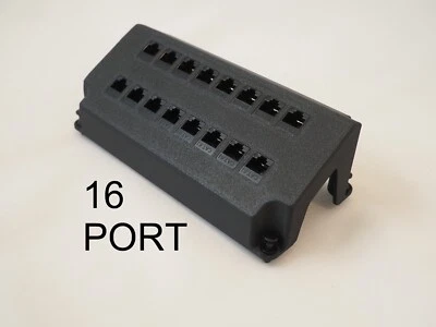 TECH11 Patch Panel, 16 Port, Cat6 Keystone Jacks for Leviton Structured Media Center