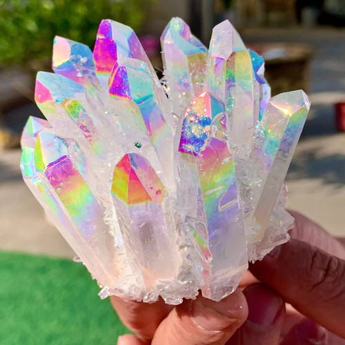 600-700g Grande Nuevo Raro Encontrar Angel Aura Cuarzo Cristal Druzy Cluster Colección - Imagen 2 de 7